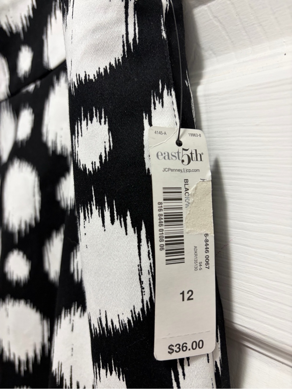 East 5th Black and White Spot A-Line Skirt NWT 12 - Picture 2 of 11